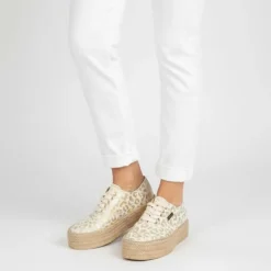 Baskets espadrille mode cosmic léopard à lacets Femme LES TROPEZIENNES PAR M.BELARBI