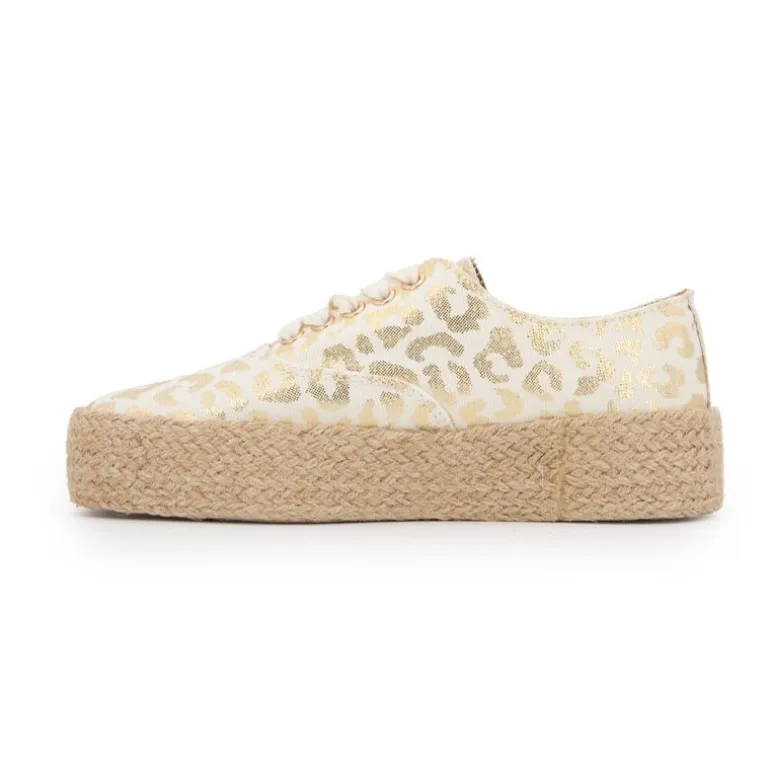 Baskets espadrille mode cosmic léopard à lacets Femme LES TROPEZIENNES PAR M.BELARBI