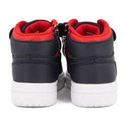 Baskets montantes à scratch bleu rouge fermeture zip Enfant US POLO