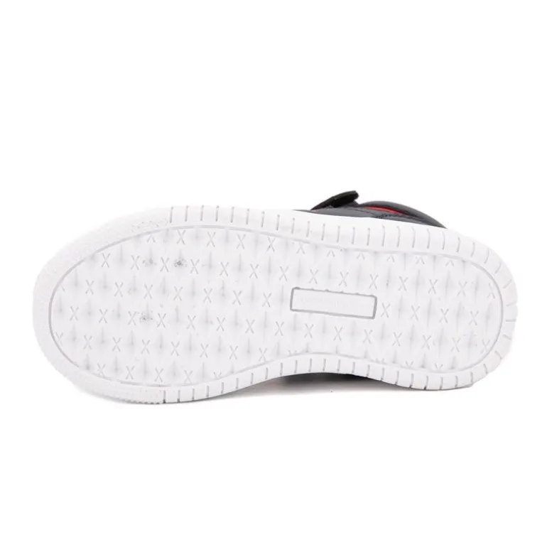 Baskets montantes à scratch bleu rouge fermeture zip Enfant US POLO