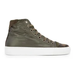 Baskets montantes argentée et camouflage Femme URBAN