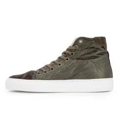 Baskets montantes argentée et camouflage Femme URBAN