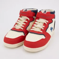 Baskets montantes avec lacets new york cheval brodé coloré Enfant AMERICAN COLLEGE