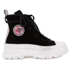 Baskets montantes cuir semelle épaisse blanc Femme ICECOOL SAINT TROPEZ