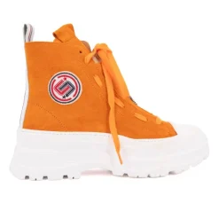 Baskets montantes cuir semelle épaisse blanc Femme ICECOOL SAINT TROPEZ