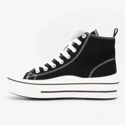 Baskets montantes toile unie melvina Femme BURTON OF LONDON