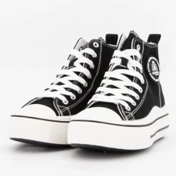 Baskets montantes toile unie melvina Femme BURTON OF LONDON