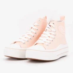 Baskets montantes toile unie melvina Femme BURTON OF LONDON