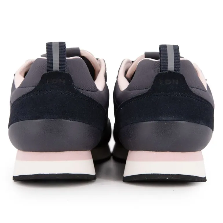 Baskets navy à lacets intérieur rose pastel Femme PEPE JEANS