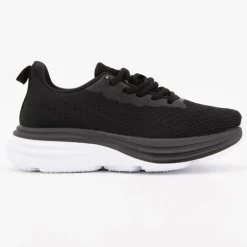 Baskets noires à lacets semelle plateforme épaisse Femme KELARA