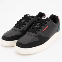 Baskets noires détail coloré à lacets Homme LOTTO