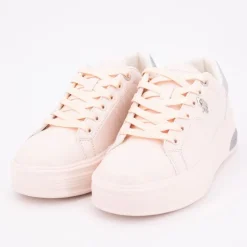 Baskets orange pastel paillettes silver peony asuka Femme US POLO