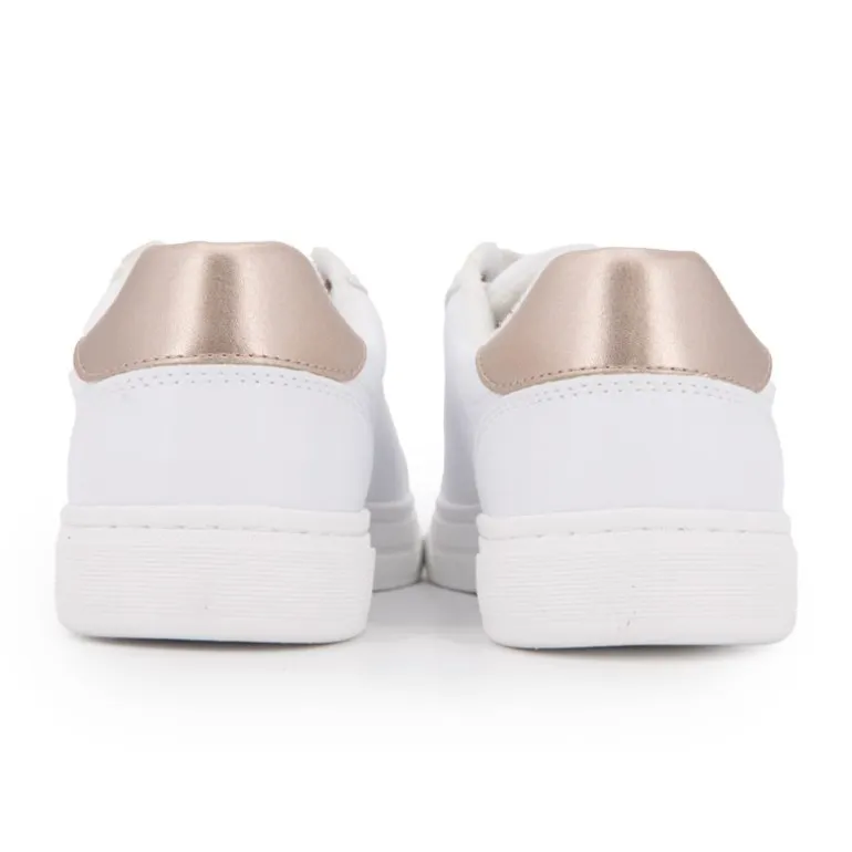 Baskets rose gold avec lacets blancs Femme TOM TAILOR