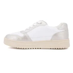 Baskets silver à lacets semelle crème Femme TOM TAILOR