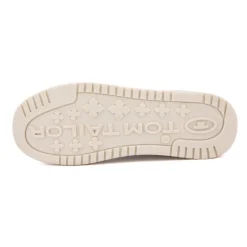 Baskets silver à lacets semelle crème Femme TOM TAILOR