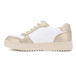 Baskets silver à lacets semelle crème Femme TOM TAILOR