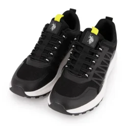 Baskets streetwear noir détail coloré Homme US POLO