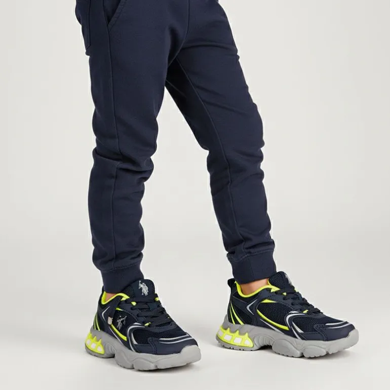 Baskets streetwear tissu avec touches de couleur Enfant US POLO