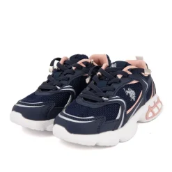 Baskets streetwear tissu avec touches de couleur Enfant US POLO
