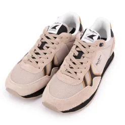 Baskets tissu couleur sable à lacets Homme PEPE JEANS