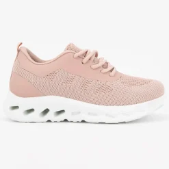 Baskets toile à lacets bi color semelle à motif Femme KELARA