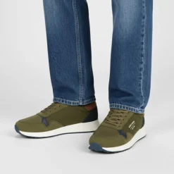 Baskets toile beech à lacets semelle blanche crantée Homme JACK & JONES