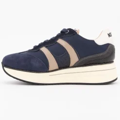 Baskets toile semelle plateforme silvia cuir à lacets Femme KEYS