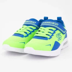 Baskets toile vert fluo avec scratch Enfant SKECHERS