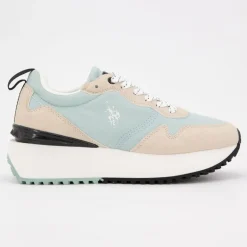 Baskets vert d'eau bayle semelle épaisse Femme US POLO