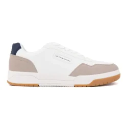 Baskets white navy effet daim semelle blanche Homme TOM TAILOR