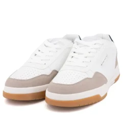 Baskets white navy effet daim semelle blanche Homme TOM TAILOR
