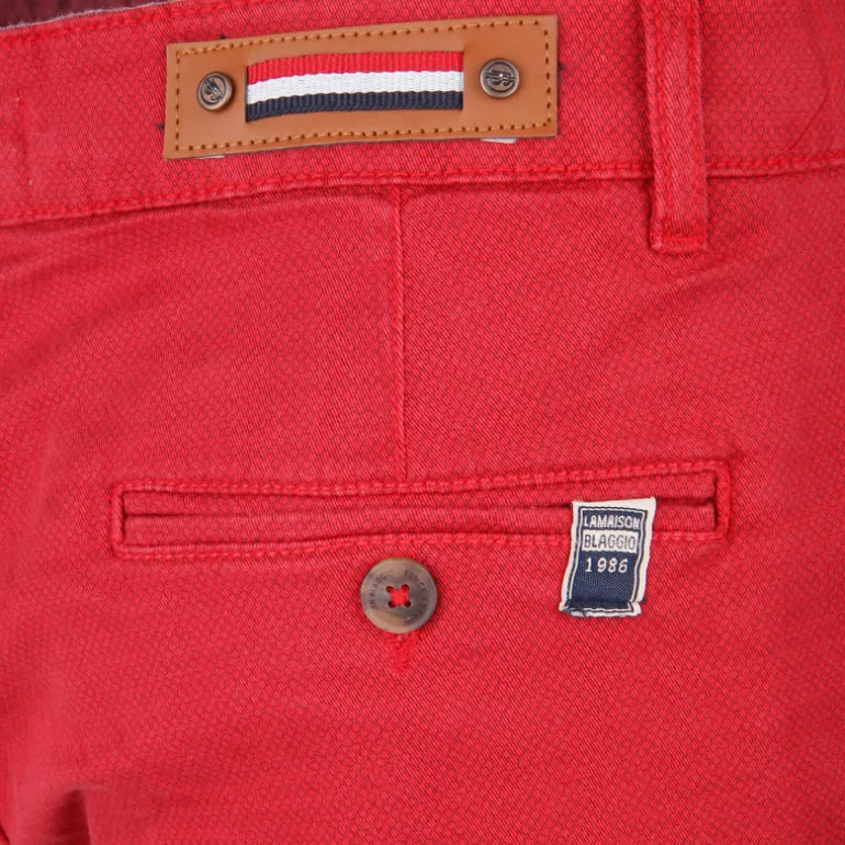 Bermuda chino coton stretch armuré Varen Homme BLAGGIO