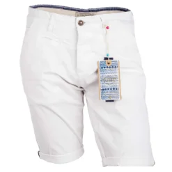 Bermuda chino venili coton stretch popeline revers gansé bouton Homme BLAGGIO