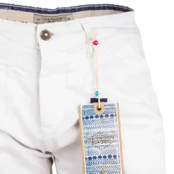 Bermuda chino venili coton stretch popeline revers gansé bouton Homme BLAGGIO