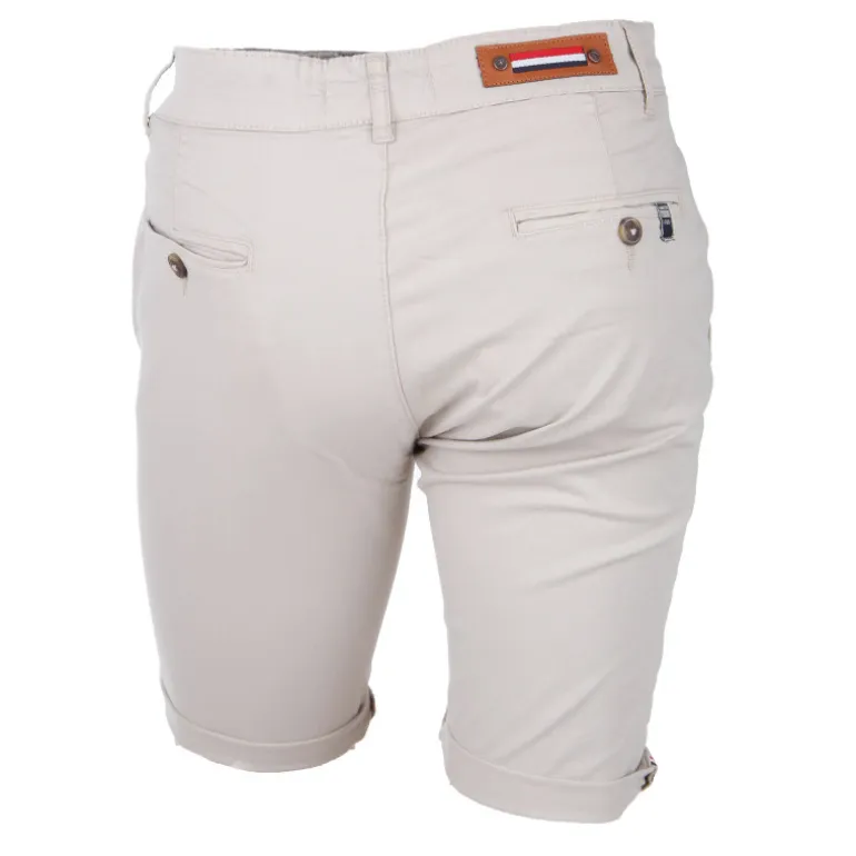 Bermuda chino venili coton stretch popeline revers gansé bouton Homme BLAGGIO