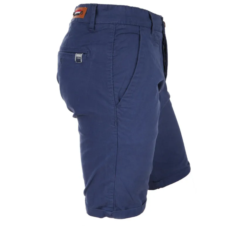 Bermuda chino venili coton stretch popeline revers gansé bouton Homme BLAGGIO