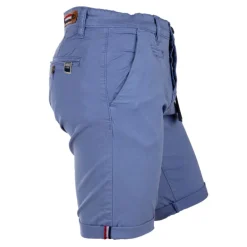 Bermuda chino venili coton stretch popeline revers gansé bouton Homme BLAGGIO