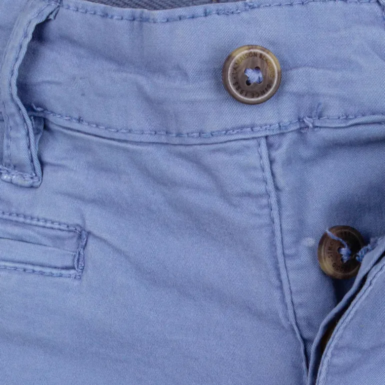 Bermuda chino venili coton stretch popeline revers gansé bouton Homme BLAGGIO