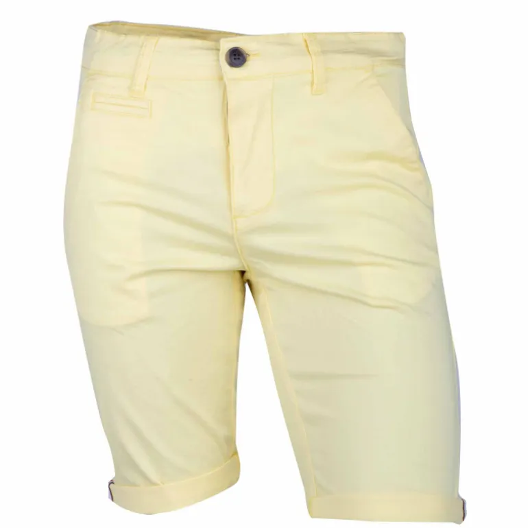 Bermuda chino venili coton stretch popeline revers gansé bouton Homme BLAGGIO