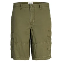 Bermuda en jean cargo kaki Homme JACK & JONES