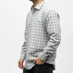 Bill00 chemise coton poly bleu marine - carreaux Homme BILL TORNADE