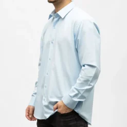 Bill00 chemise coton poly bleu ciel - nid d'abeilles Homme BILL TORNADE