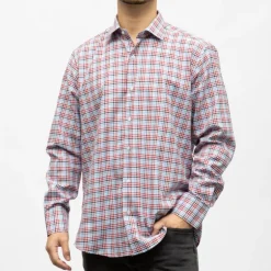 Bill00 chemise coton poly bleu marine - carreaux Homme BILL TORNADE