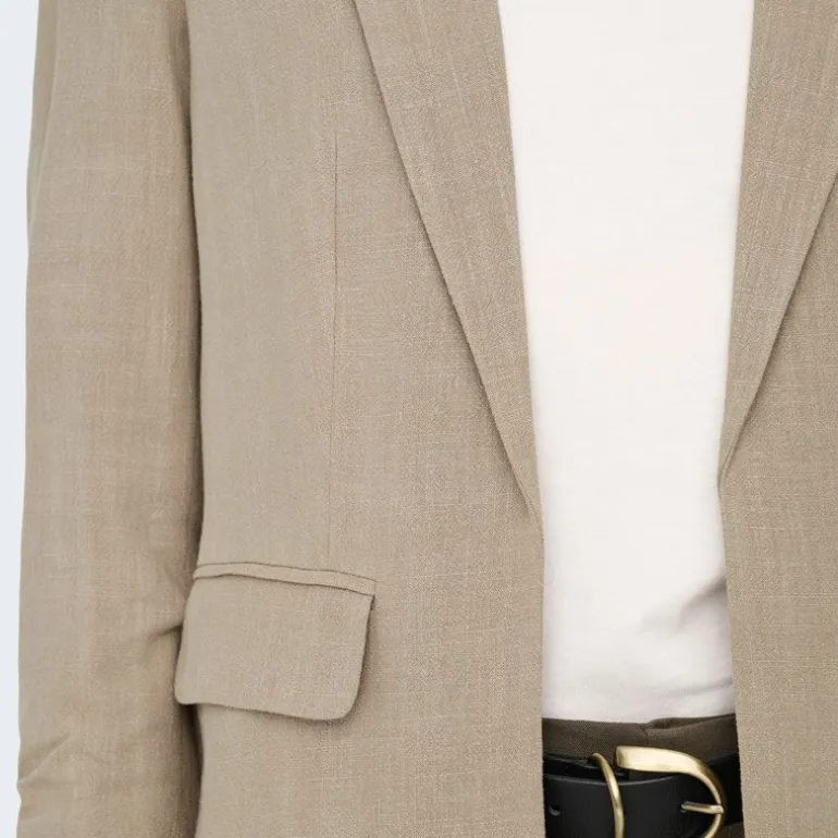 Blazer manches 3/4 col à revers avec poches Femme ONLY