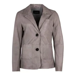 Blazer veste Yucca smoke en cuir Femme OAKWOOD