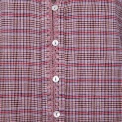 Blouse à carreaux rose marjani col V Femme LA PETITE ETOILE