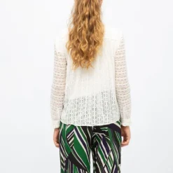 Blouse blanc écru dentelle betsy col montant Femme LA PETITE ETOILE