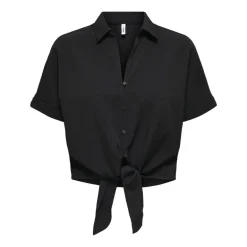Blouse chemisette légère unie à nouer Femme ONLY