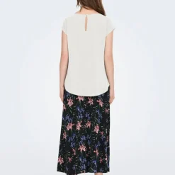 Blouse col rond asymétrique avec bouton Femme ONLY