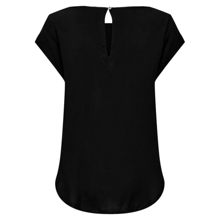 Blouse col rond asymétrique avec bouton Femme ONLY